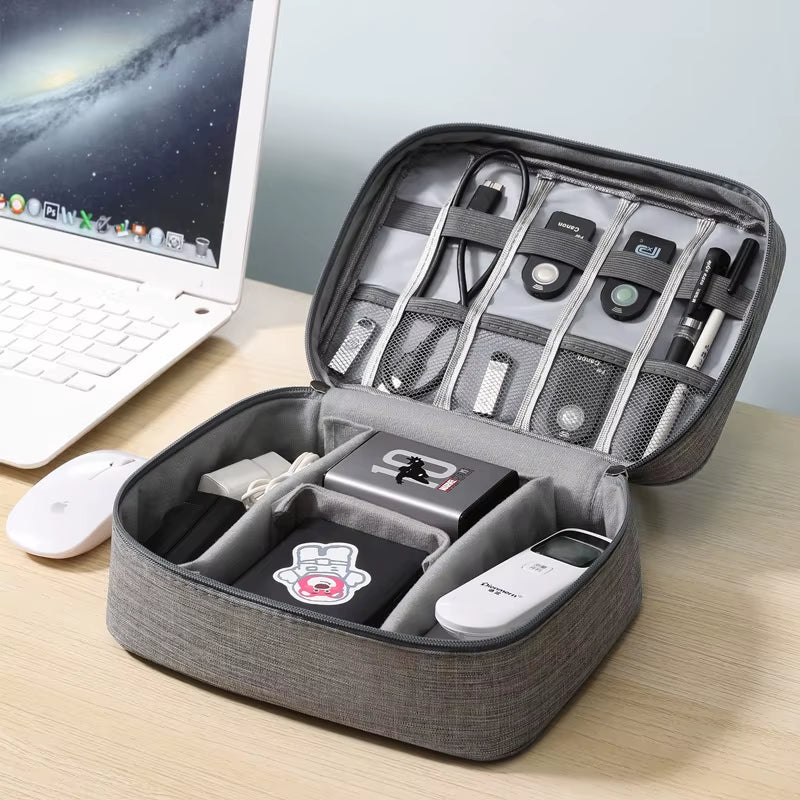 Travel Electronic Digital Storage Bag, Multifunctional High-Capacity Earphones, Data Cable Protective Case, Dust Bag Travel Elec