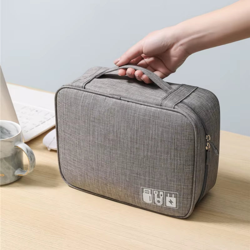 Travel Electronic Digital Storage Bag, Multifunctional High-Capacity Earphones, Data Cable Protective Case, Dust Bag Travel Elec